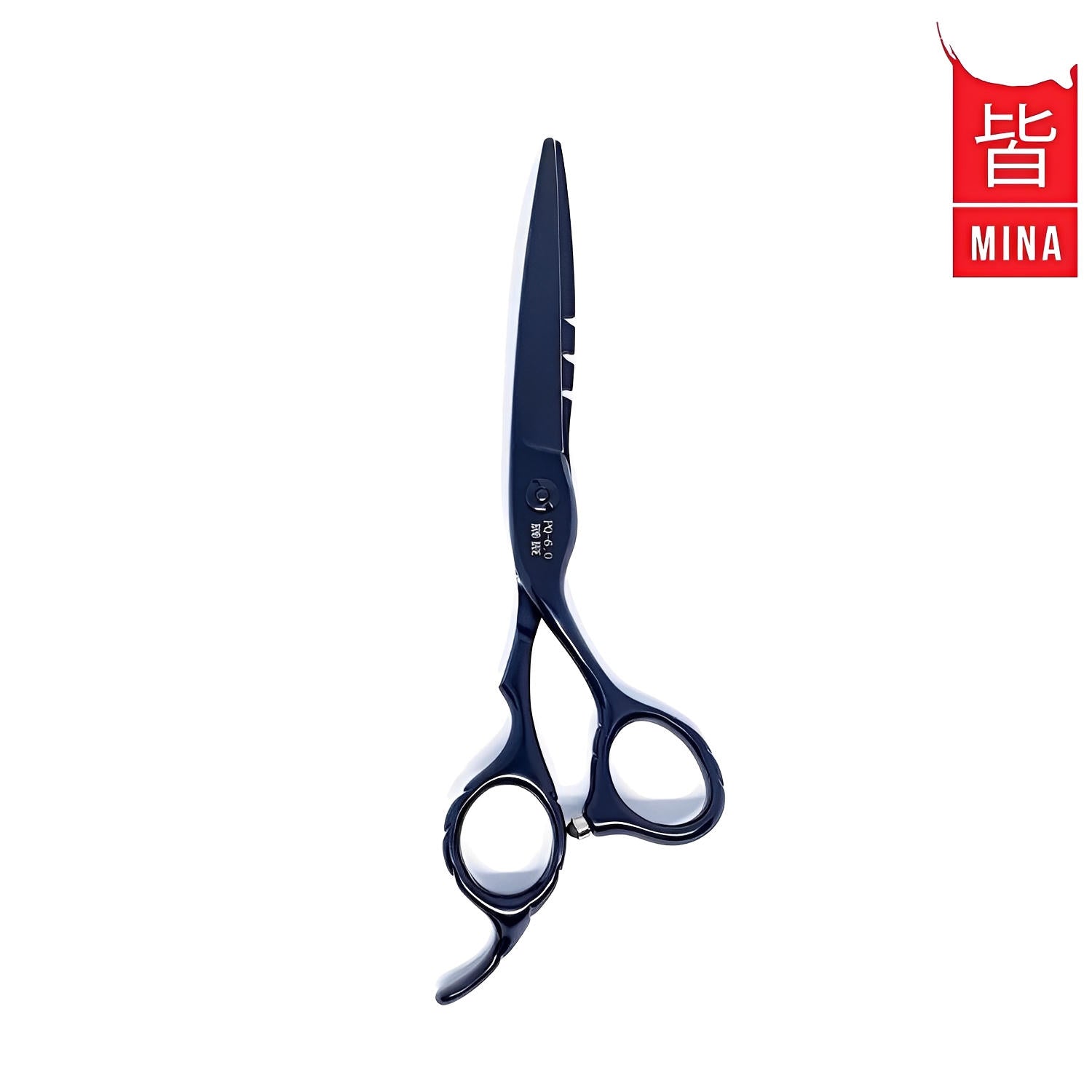 Mina Matte Black Offset Cutting Scissors (SKU: MIN-MTB-C60)