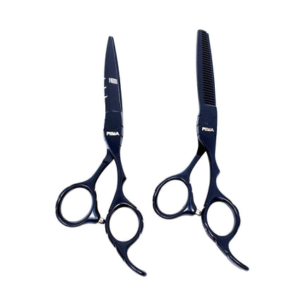 Mina Matte Black Offset Hairdressing Scissor Set (SKU: MIN-MTB-S60)