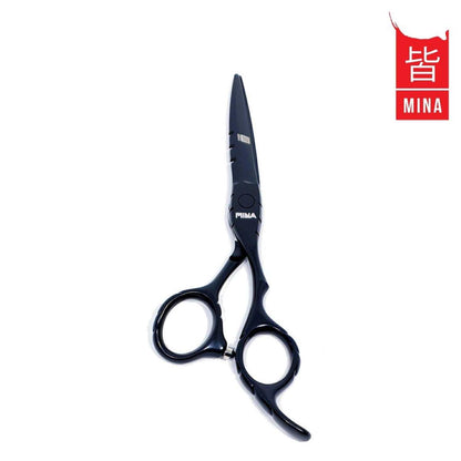 Mina Matte Black Offset Hairdressing Scissor Set (SKU: MIN-MTB-S60)