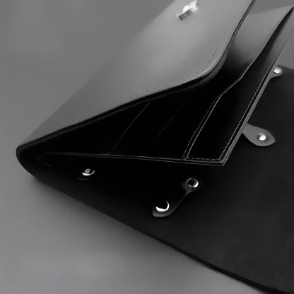 Juntetsu Leather Scissor Case - 8 Pocket Premium Storage (SKU: JUN-CASE-B8PC)