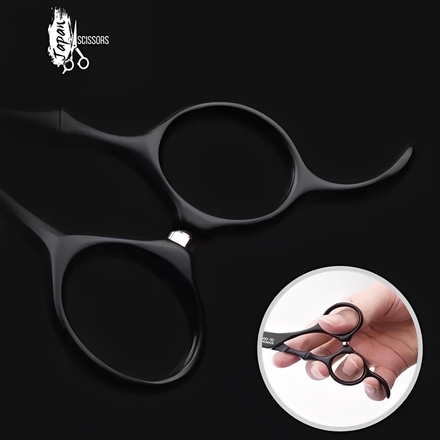 Mina Timeless Hairdressing Matte Black Thinning Scissors (SKU: MIN-TML-T60)