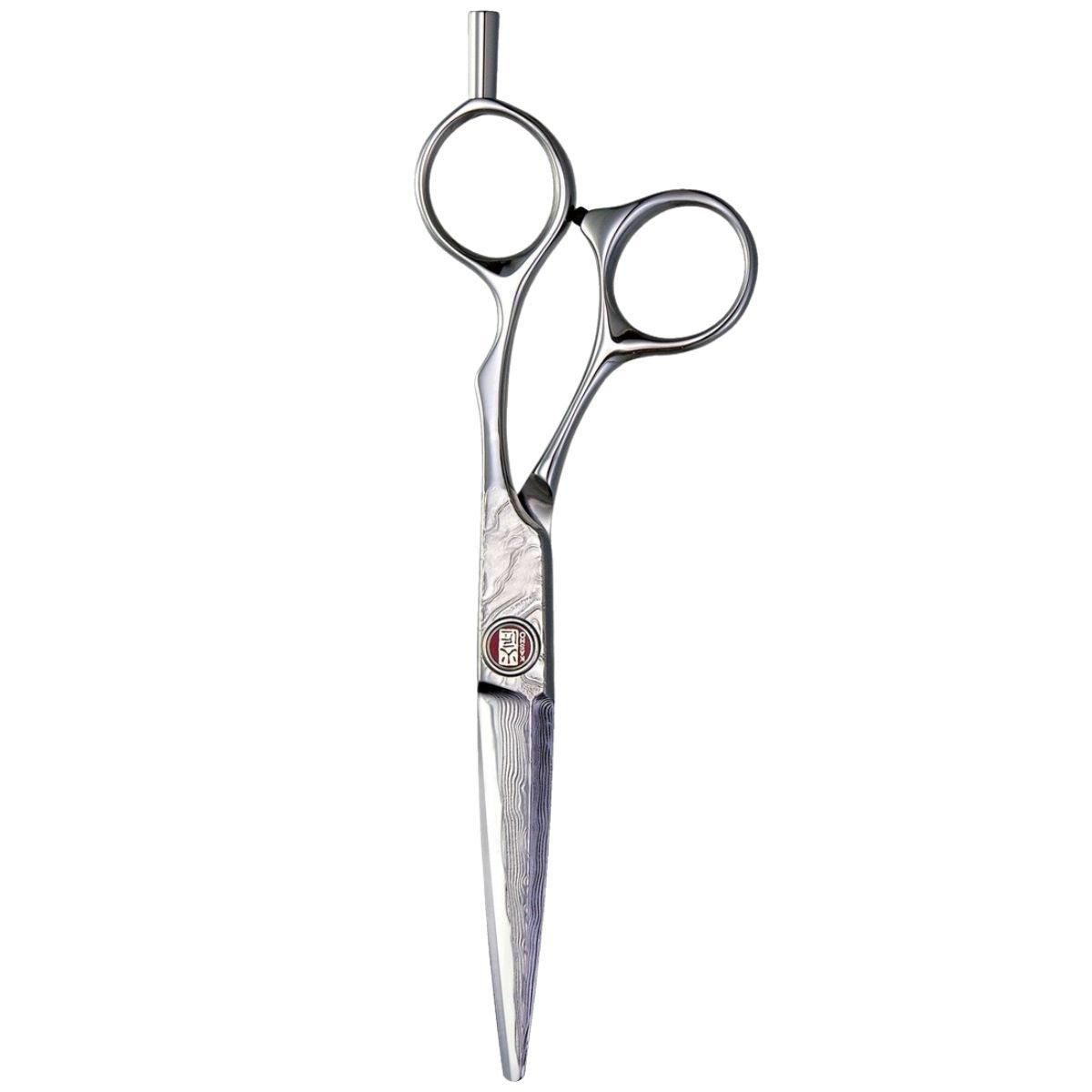 Kasho Damascus Offset Hair Cutting Scissors - Japan Scissors